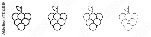 Grapes icon outline vector. outline icons collection.