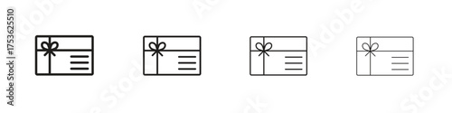 Gift card icon outline vector. outline icons collection.