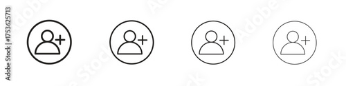 Follower icon outline vector. outline icons collection.