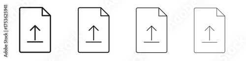 File upload icon outline vector. outline icons collection.