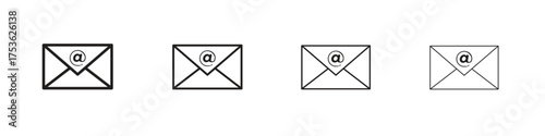 Envelope open icon outline vector. outline icons collection.