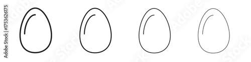 Egg icon outline vector. outline icons collection.