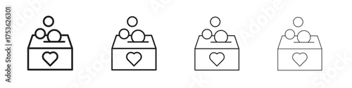 Donations icon outline vector. outline icons collection.
