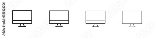 Computer icon outline vector. outline icons collection.