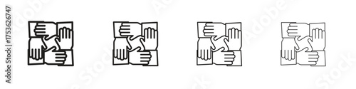 Collaboration icon outline vector. outline icons collection.