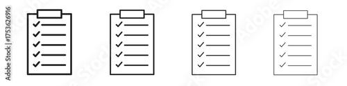 Checklist icon outline vector. outline icons collection.