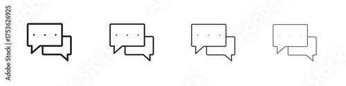 Chat bubble icon outline vector. outline icons collection.