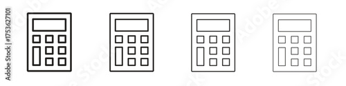 Calculator icon outline vector. outline icons collection.