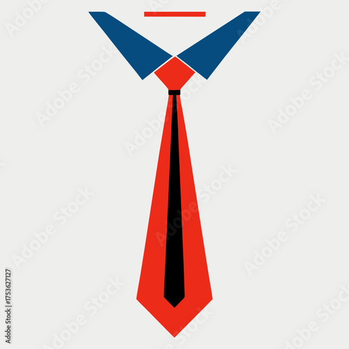 Simple 5 step tie tying guide vector art scalable illustration svg icon isolated on white background