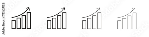 Business growth icon outline vector. outline icons collection.