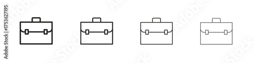 Briefcase icon outline vector. outline icons collection.