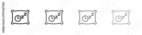 Bedtime icon outline vector. outline icons collection.