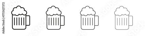 Beer mug icon outline vector. outline icons collection.