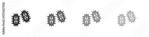 Bacteria icon outline vector. outline icons collection.