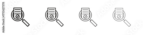 Audit icon outline vector. outline icons collection.