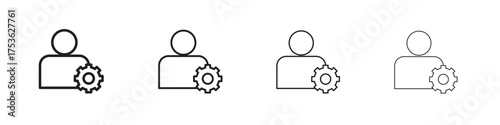 Account settings icon outline vector. outline icons collection.