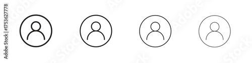 Account icon outline vector. outline icons collection.