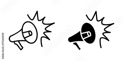 loudspeaker, graphic, icon, vector