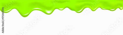 Green dripping slime texture, flowing paint, splash of juice.