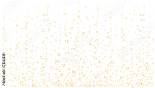 Orange carbonated water with gold bubbles.