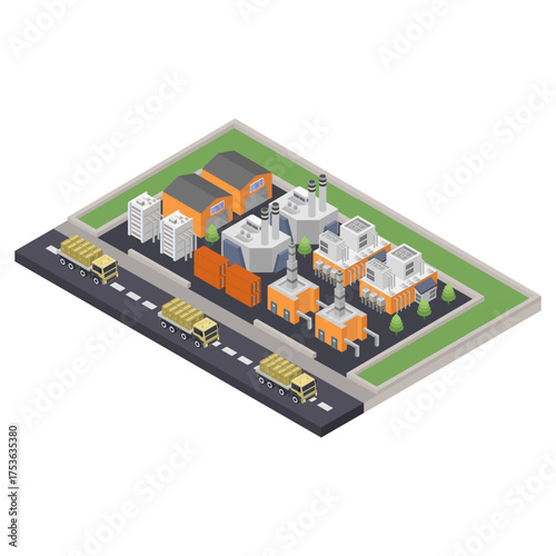 Isometric Warehouse Complex