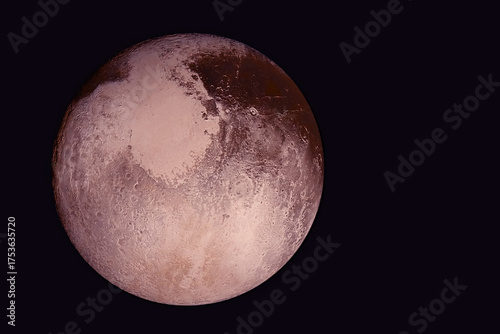 Fototapeta Naklejka Na Ścianę i Meble -  Planet Pluto on a dark background. Elements of this image furnished by NASA
