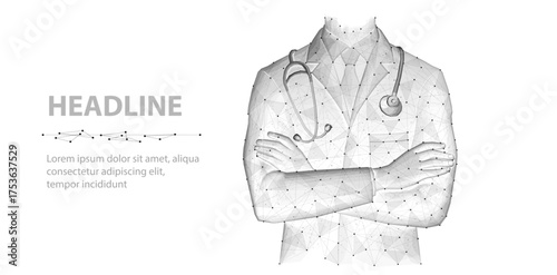 Digital online AI doctor isolated on white. Healthcare system, hospital medicine tech, virtual doctor, medical assistant, innovation medicine, artificial intelligence, healthcare concept.

