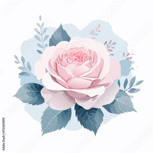 Englische Rose in Altrosa – Vintage-Charme