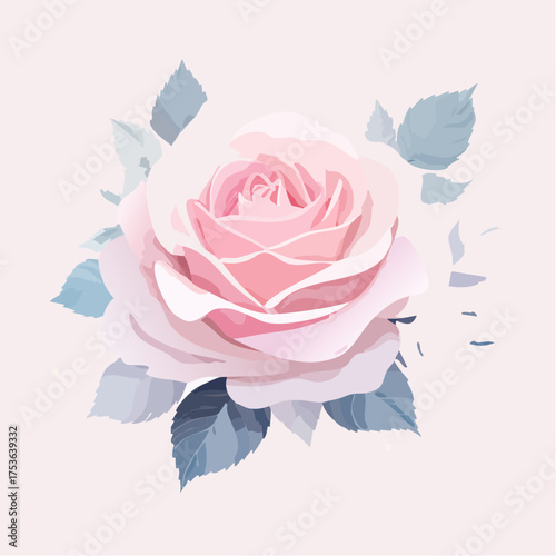Englische Rose in Altrosa – Vintage-Charme