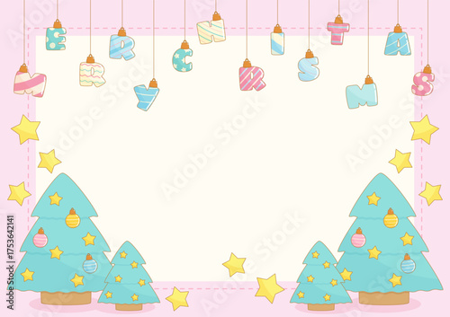 pink christmas celebrating frame 2