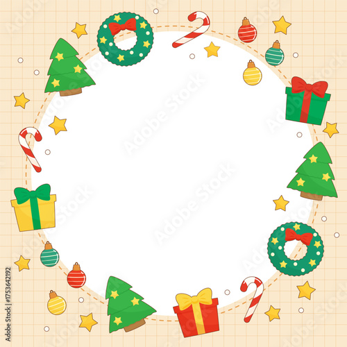 red christmas season frame 1