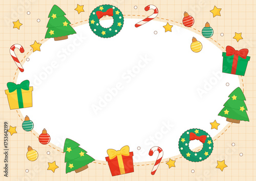red christmas season frame 2