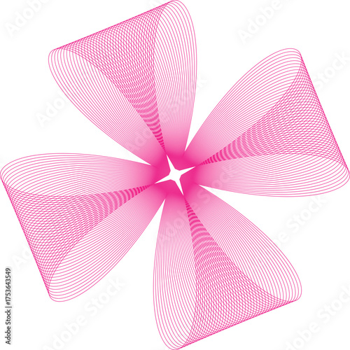 Modern Symmetrical Petal Pattern – Futuristic Pink Geometry Artwork