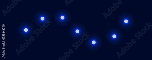 Abstract illustration with bright blue glowing circles a great background for presentations technology banners and more.