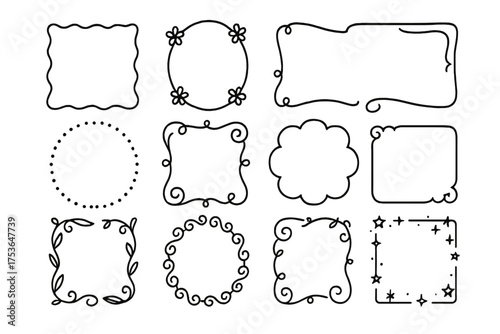 Various decorative borders for crafting projects and creative designs