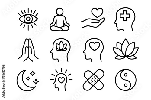 Symbols of wellness and mindfulness representing health, healing, and balance in a calm setting