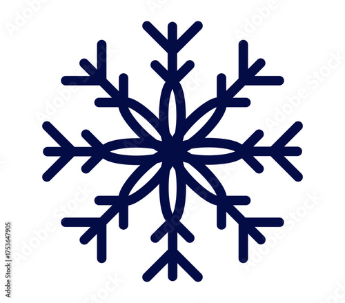 Elegant snowflake design, perfect for winter-themed decor or seasonal graphics. ideal for holiday projects.