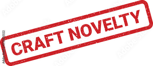 Distressed rubber stamp effect displaying the words Craft Novelty in a prominent uppercase font