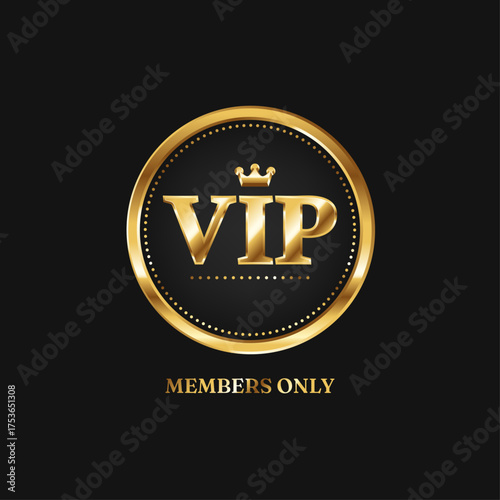 VIP invitation card, banner or flyer. Minimalistic Luxury premium members design banner.
