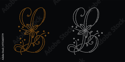 Crystal bling appique transfer rhinestone design, Casual Rhinestone template