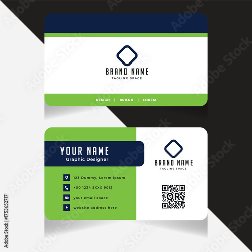 MODERN BUSINESS CARD WITH BACK TO BACK