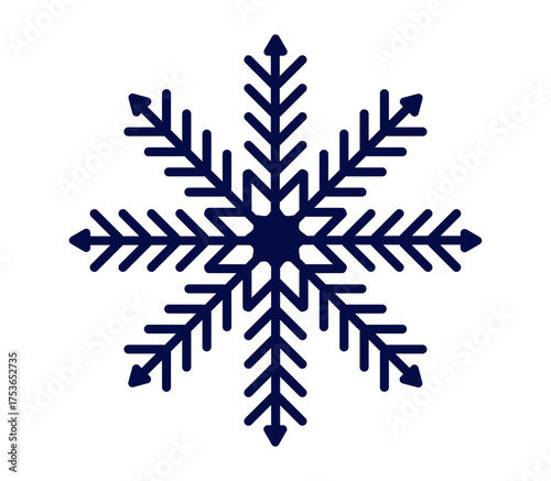 Intricate snowflake illustration, perfect for winter-themed designs, decorations, and craft ideas.
