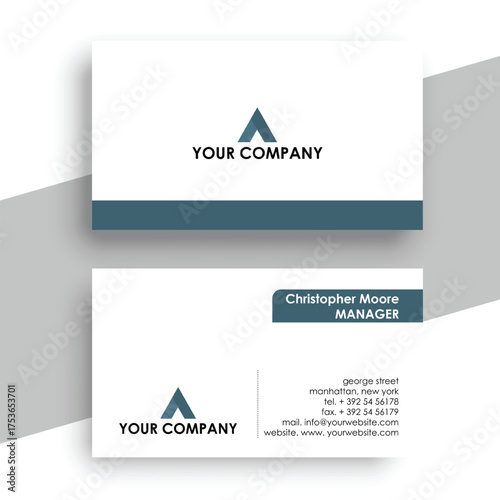 MODERN BUSINESS CARD WITH BACK TO BACK