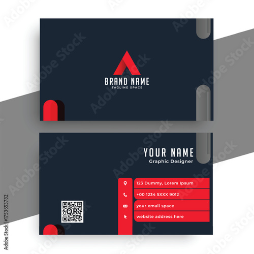 MODERN BUSINESS CARD WITH BACK TO BACK