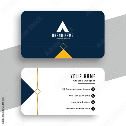 MODERN BUSINESS CARD WITH BACK TO BACK