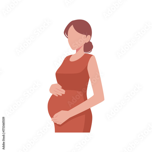 pregnant woman vector illustration	
