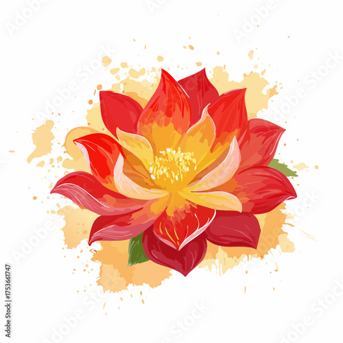Feuerblüte – lebendige Energie in Rot und Gold