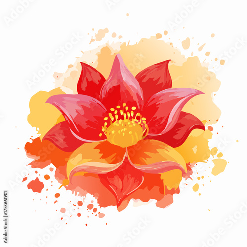 Feuerblüte – lebendige Energie in Rot und Gold