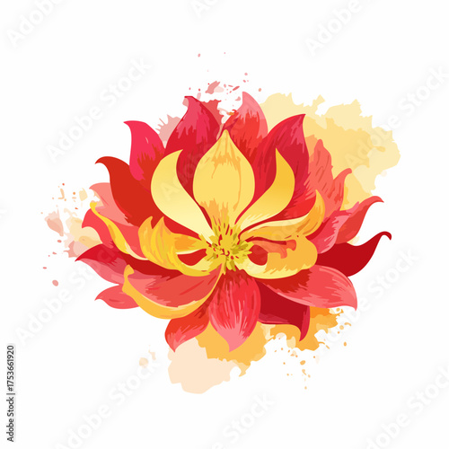 Feuerblüte – lebendige Energie in Rot und Gold