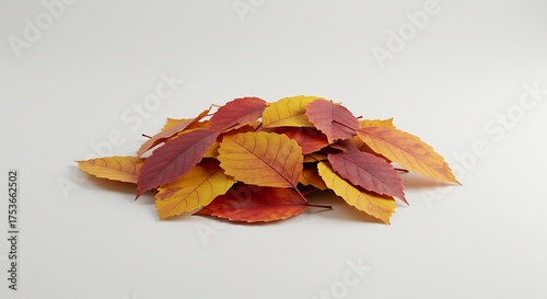 Eco concept with multicolored autumn leaves